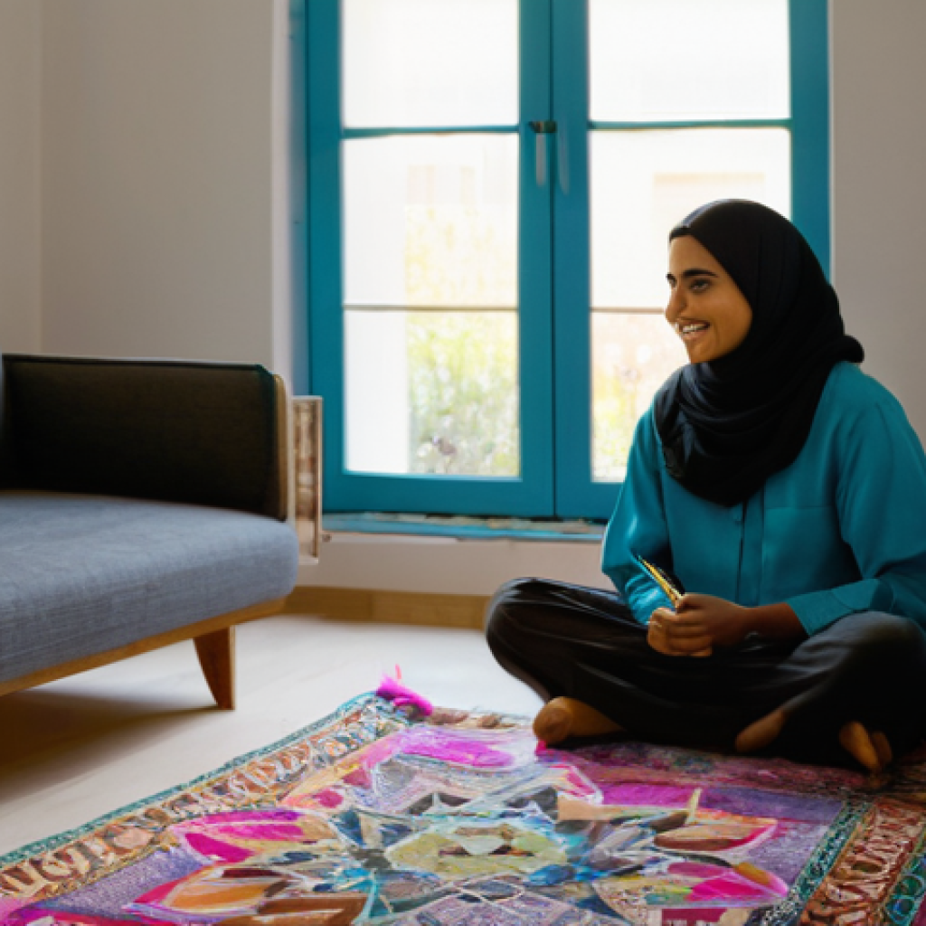 장애인재활상담사 성공 사례 - **Prompt 1: Empowering Creativity and Skill Development**
    A focused young adult, of Middle Easte...