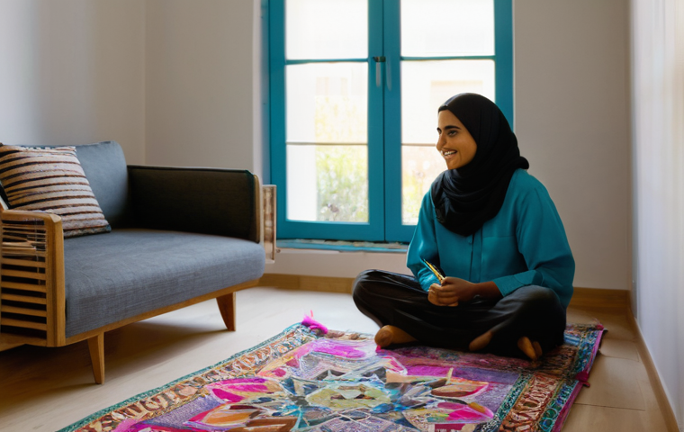 장애인재활상담사 성공 사례 - **Prompt 1: Empowering Creativity and Skill Development**
    A focused young adult, of Middle Easte...