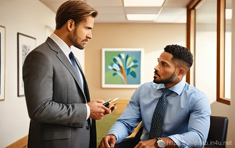 장애인재활상담사 커리어 개발 - **Top left panel**: A professional female rehabilitation counselor (diverse, in business casual atti...