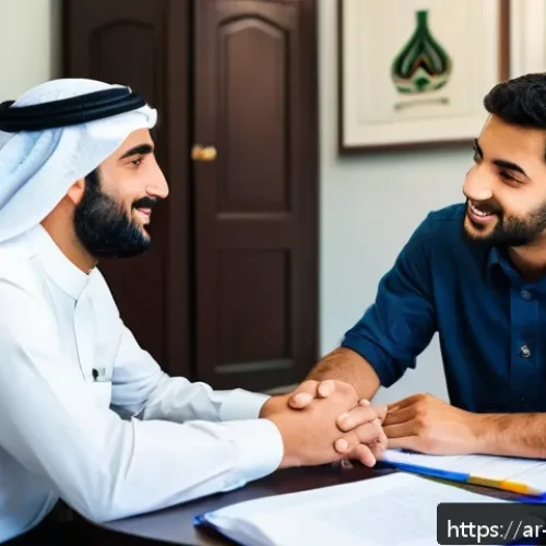 장애인재활상담사 직업윤리 교육 - A compassionate professional counselor sitting in a bright, welcoming office with an Arab man with a...