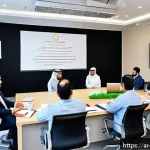 장애인재활상담사 자격유지 조건 - A professional Arab rehabilitation counselor attending a certified training workshop in a modern con...